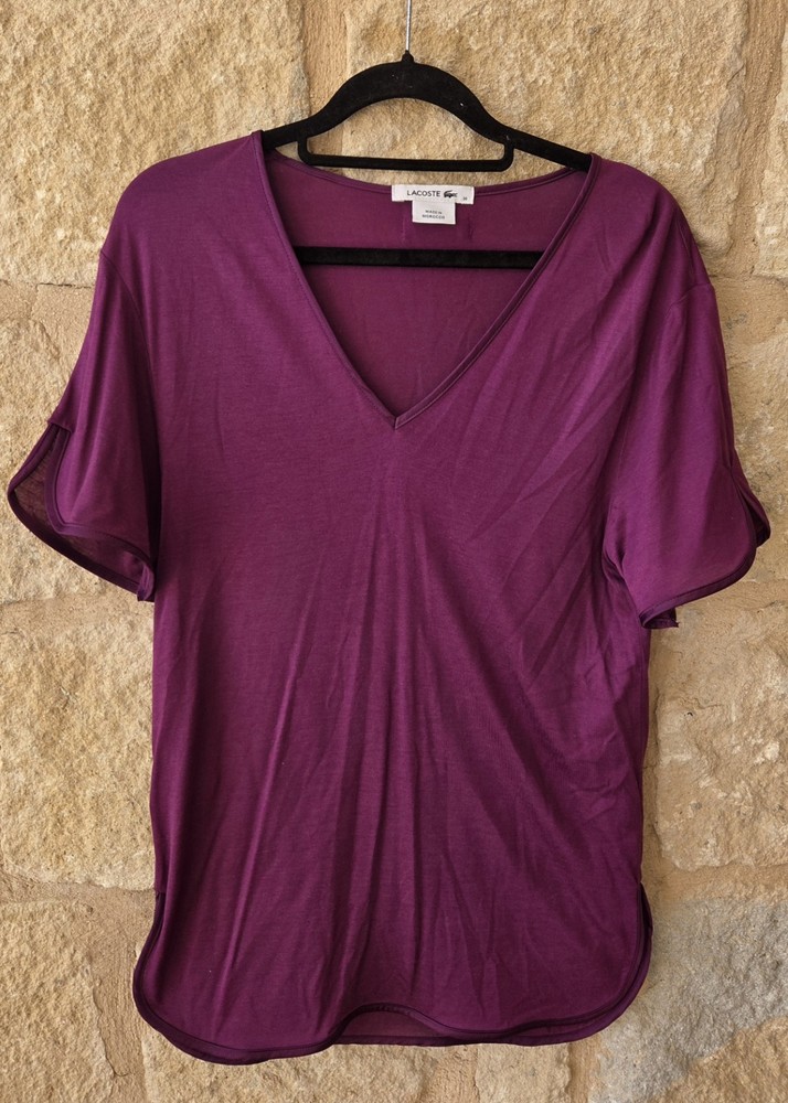 Authentic Women’s Lacoste V-Neck T-Shirt