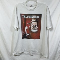 Vintage Single Stitch Teleconnect Telecom Magazine XL T-Shirt Payphone Russian