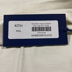 Kith Miami Design District Exclusive Box Logo Tee Shirt Adult XXL Chalk Beige