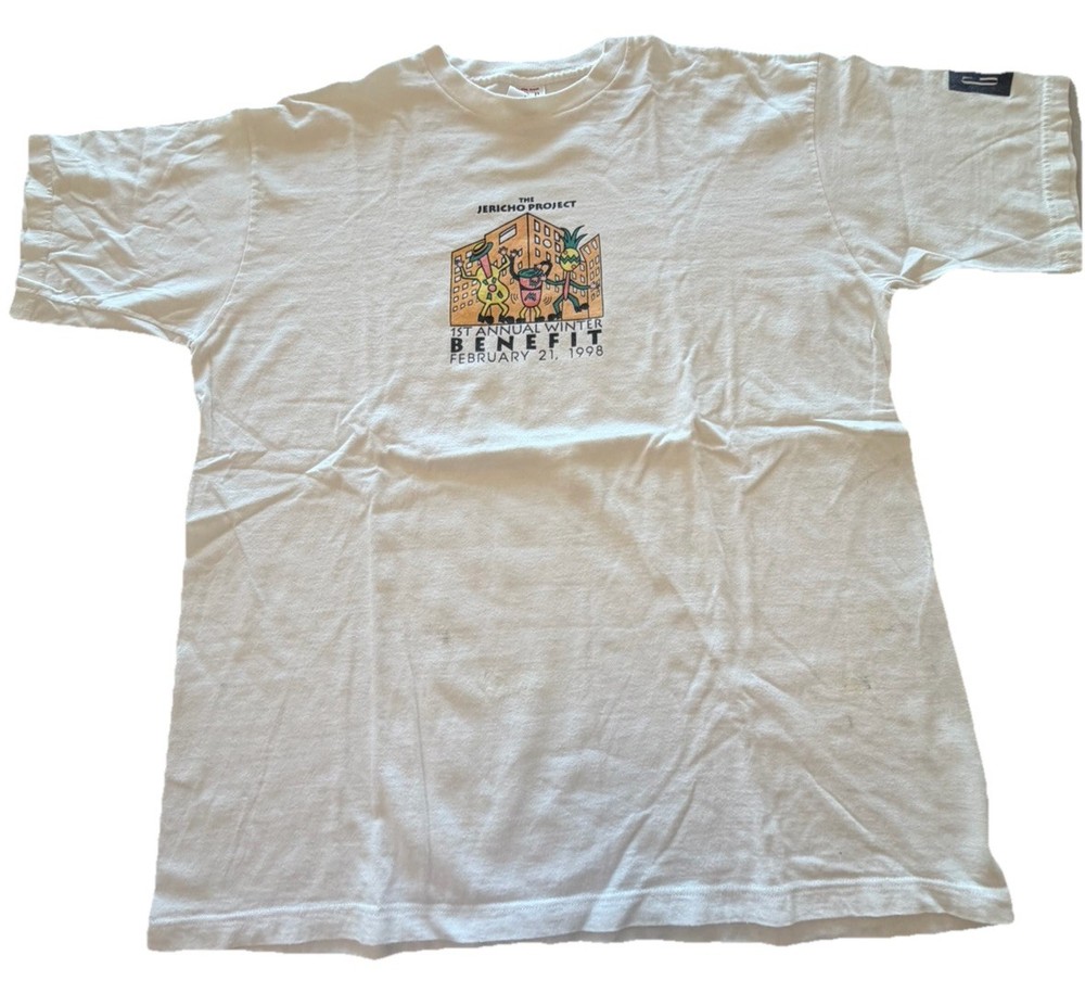 VTG 1998 GAP Jericho Project Winter Benefit T Shirt Large Made USA Charity Event