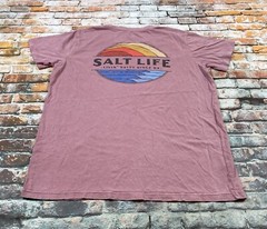 Salt Life Shirt Adult M Purple Fishing Boating Beach Casual Outdoor Tee Mens