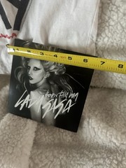 LADY GAGA F***ING FAMOUS CAUSE I WAS BORN THIS WAY WHITE TANK TEE PICS SMALL