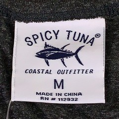 Spicy Tuna Mens Size Medium Charcoal Heather UPF 40+ Breathable Tank Top NWT