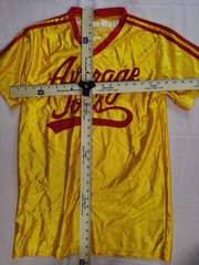 Dodgeball Average Joe’s Sewn Logo Jersey Shirt Mens M Yellow Red Costume Agent