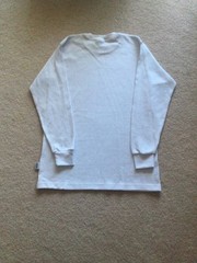 Mens Shaka heavyweight thermal shirt, white,size M