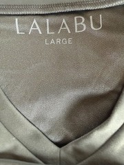 Lalabu Dad Shirt Baby Wearing V-Neck Top Gray Size Large