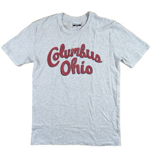 Where I’m From Columbus Ohio Script T-Shirt Mens Small Gray Tri-Blend Soft Tee