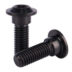 6Pcs Titanium Bolt M8 x 20mm 25mm Motorcycle Rear Brake Rotor Screw (Black, M…