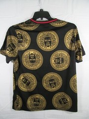 NWT DRILL CLOTHING MEDUSSA BLACK with GOLD METALLIC PRINT T- SHIRT sz M