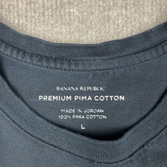 Lot Of 6 Banana Republic 100% Supima Cotton T-Shirt Black Large Crew Neck Blank