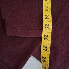 Eddie Bauer Men’s Polo Sweater MT Medium Tall Burgundy Long Sleeve Knit Cotton