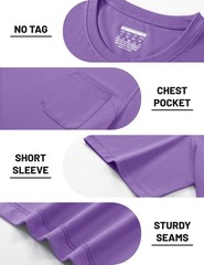 TACVASEN Men’s T-Shirts Summer Shirts Casual Cotton XX-Large, Light Purple