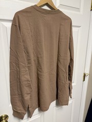Carhartt Men’s Loose Fit Heavyweight Long Sleeve Pocket T-Shirt Brown Taupe L