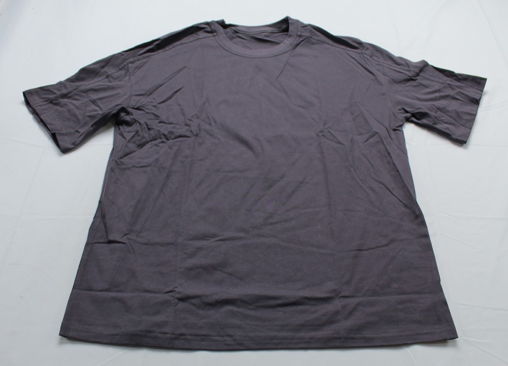 SHEIN Men’s Short Sleeve Solid Cotton Drop Shoulder T-Shirt ZS6 Gray XL