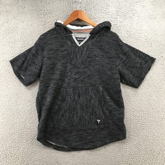 Modern Culture T-Shirt Mens S Black Hooded Short Sleeve V-Neck Pullover Casual