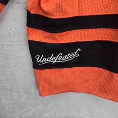 Undefeated Hockey Jersey Mens Large Orange Black Fight Strap Streetwear New