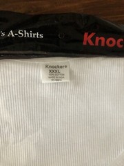 Mens 3 Pack Knocker White A-SHIRTS Tank Ribbed Undershirt 3XL G10