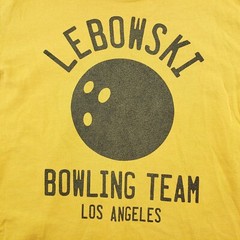 Big Lebowski Bowling Team Los Angeles T Shirt Ripple Junction Men M (pit stains)