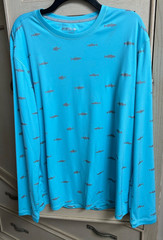 Reel Legends Freeline Performance Men’s Shirt Size Large 42-44 Fishing Teal NEW