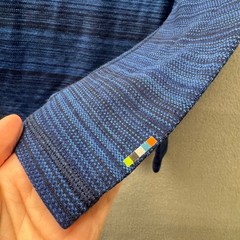 Smartwool Shirt Mens Large Merino Wool Crew Neck Blue Striped Base Layer