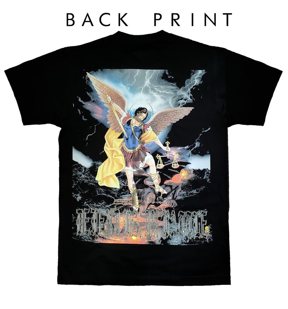 Saint Michael Archangel T-Shirt Defend Us in Battle Catholic Protection Shirt