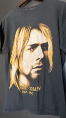 Vintage 90s Kurt Cobain Memorial T-Shirt Euro Bootleg, Macrocosm, Wolf Back, XL