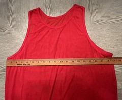 Go Softwear Men’s Sleeveless Red Mesh Tank Top Sz.XL See Through Fishnet
