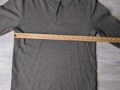 SONOMA Shirt Men’s Size S green long Sleeve Micro Waffle Round Henley