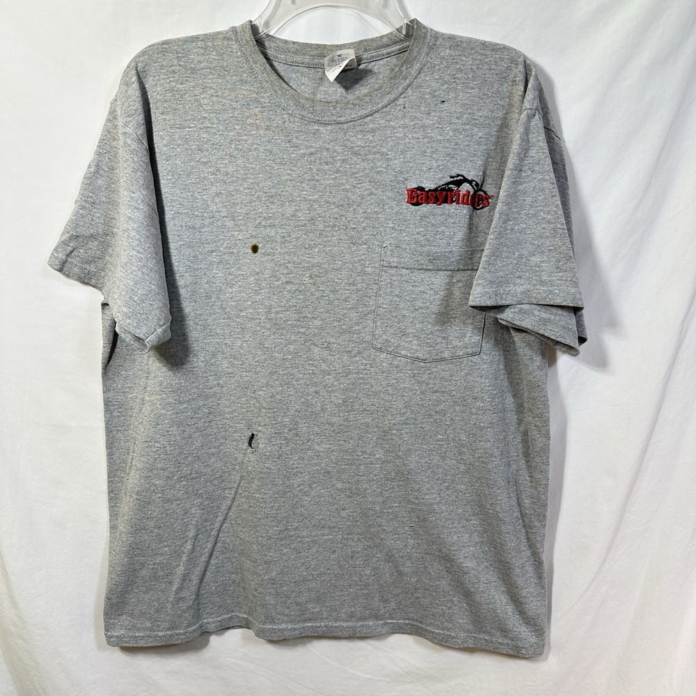 Distressed Easyriders Rodeo Tour 2011 Fowlerville Michigan Large T-Shirt Biker L