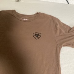 Ariat Mens Brown Graphic T-Shirt Large Buckle Exclusive Land of the Free Flag