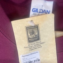 Ketchikan Alaska Est 1959 Burgandy Size 2X T-Shirt. NWT