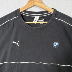 Puma BMW Motorsport Shirt Mens 2XL Black M Logo Racing Crewneck Short Sleeve Tee