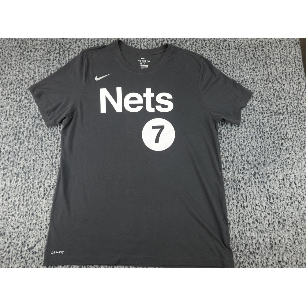 Nike T-Shirt Mens XL Gray Brooklyn Nets Kevin Durant 7 Dri-FIT BV1919-06F