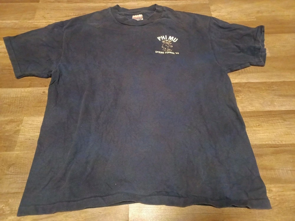 Vintage 90’s 1995 Phi Mu Sorority Spring Formal College Double-Sided T-Shirt XL