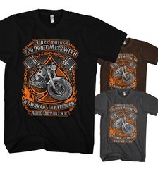Men’s Three Things You Don’t Mess Biker T-Shirt TT20420