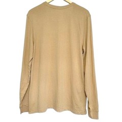 Vustra Premium Organic Cotton Henley Shirt Gilded Beige Mens Size XL Sustainable