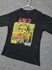 Rare Vintage 1990 Slayer Seasons In The Abyss Tour War Eagle Shirt Brokum group