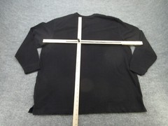 Foundry Shirt Mens 2XL XXL Black Henley Neck Long Sleeve Tee Adult Workwear NEW