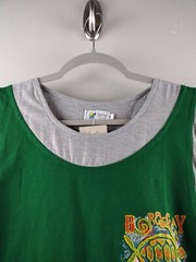 Boracay Philippines Sea Turtle Green Gray Sleeveless Shirt Size XL NO STRETCH