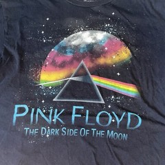 Pink Floyd T-Shirt Dark Side of the Moon Crew Neck Black Size Large