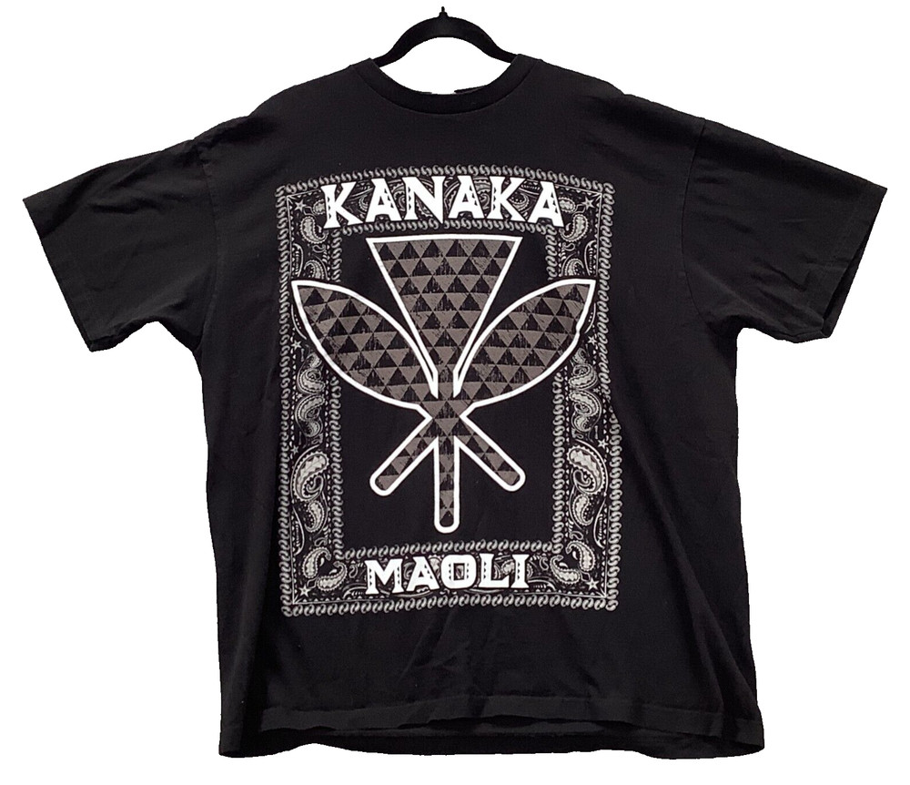 Shaka Active Shirt Mens 2XL Black Kanaka Maoli Hawaiian Tribal Graphic Tee
