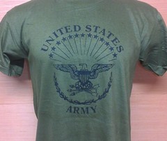 Vintage 1970’s Era New Old Stock United States Army OD Green PT T-Shirt Medium