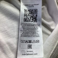 Fjallraven Mens Logo Pocket T-Shirt Eggshell Cream Organic Cotton Size L NWT