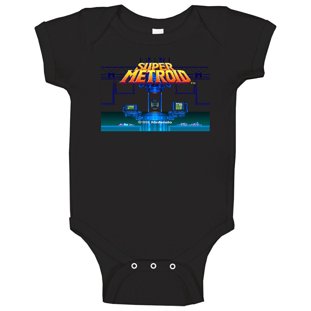 Super Metroid Snes Retro Video Game Baby One Piece