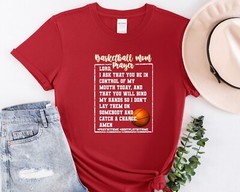 Basketball Mom Shirt Suppoter Mother Tee Game Day Shirt Mothers Day Gift Shirt