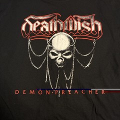 Deathwish Demon Preacher Graphic T-Shirt (Unisex XL/Black) Thrash Metal Band