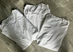 Uniqlo U Airism Mens Size M White Crew Neck T-Shirts (3) Cotton NWOT