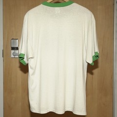 Vintage Freak Shirt Mens Extra Large White Green Ringer Graphic Tee Made USA 90s
