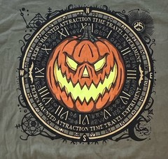 Brisco Brands Halloween T Shirt XL Scary Pumpkin Graphic 2 Sides Erebus Haunted