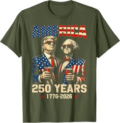 250 Years America Anniversary 250th Funny Trump Washington Unisex T-Shirt